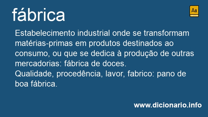 Significado de fbrica