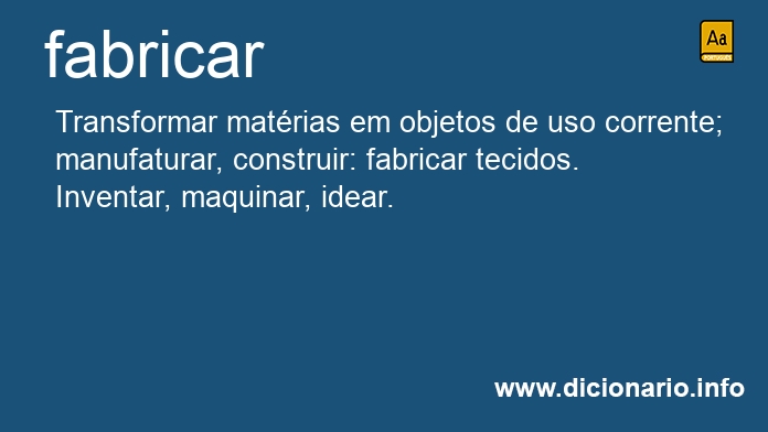 Significado de fabricar