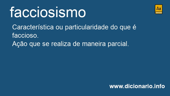 Significado de facciosismos