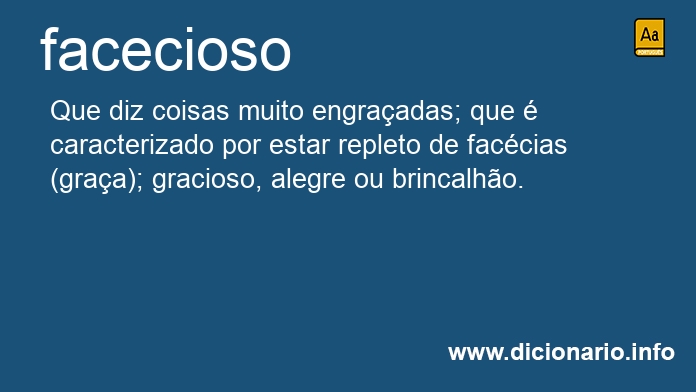 Significado de facecioso