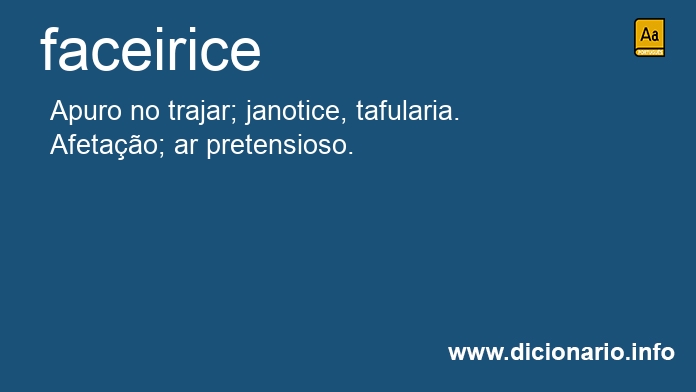 Significado de faceirice