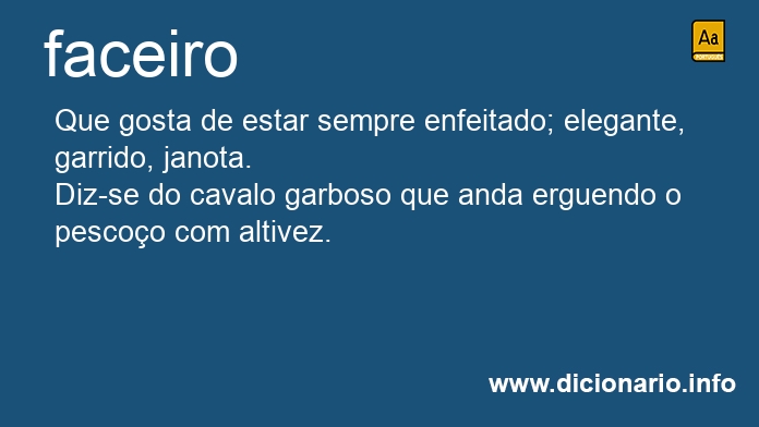 Significado de faceiro