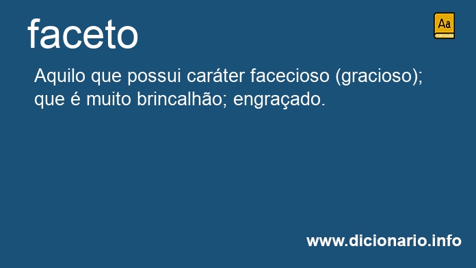 Significado de faceto