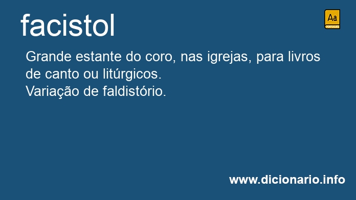 Significado de facistol