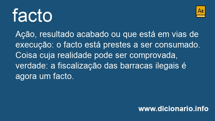 Significado de facto