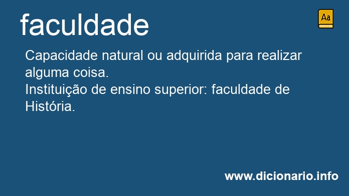 Significado de faculdade