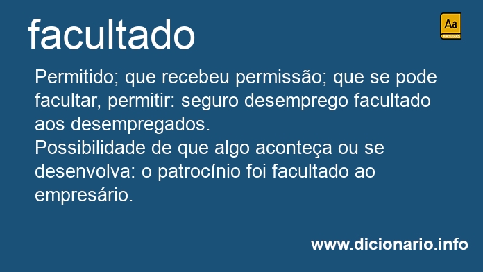 Significado de facultado