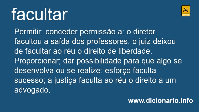 Significado de facultai