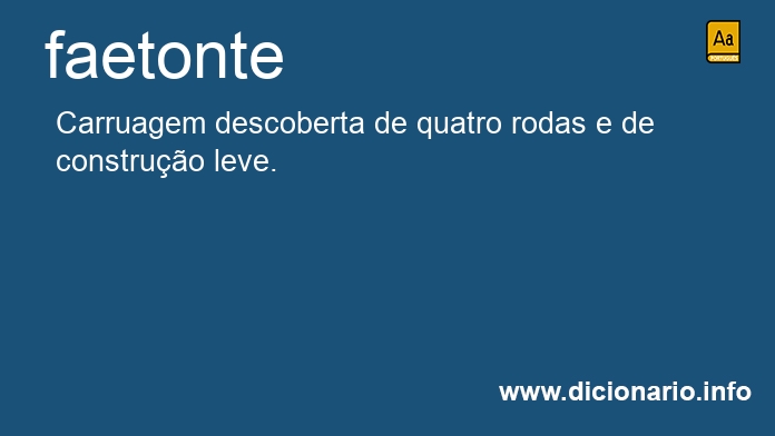 Significado de faetonte