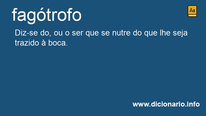 Significado de fagtrofo