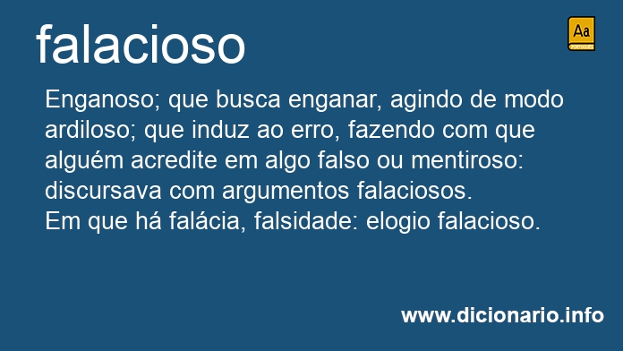 Significado de falaciosa