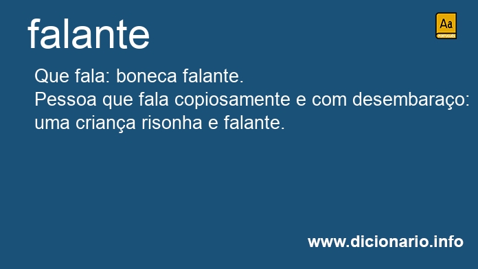 Significado de falante