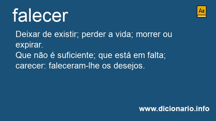 Significado de faleci