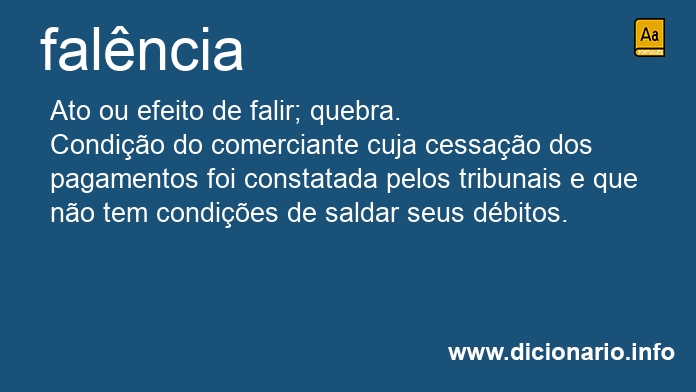 Significado de falncia