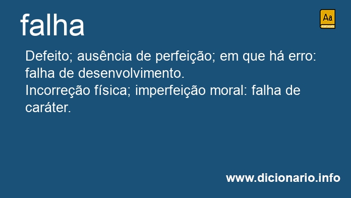 Significado de falha