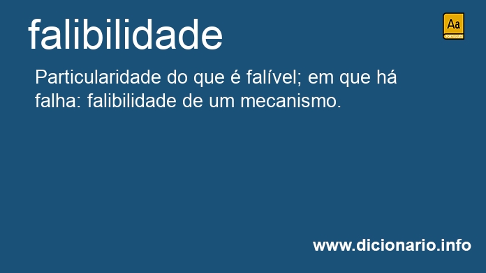 Significado de falibilidade