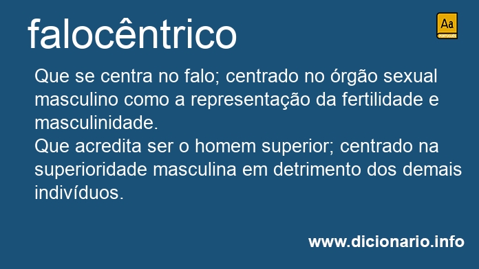Significado de faloc�ntrico