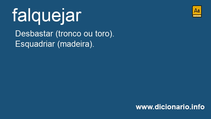 Significado de falquejar