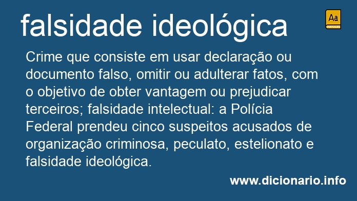 Significado de falsidade ideolgica