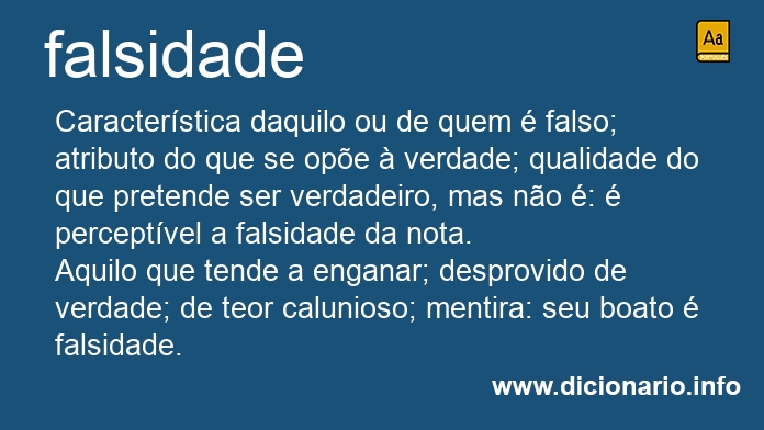 Significado de falsidade