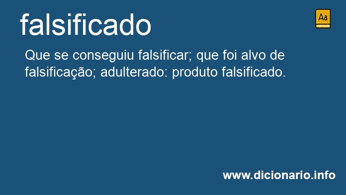 Significado de falsificada