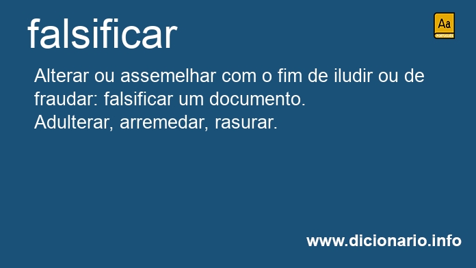 Significado de falsificai