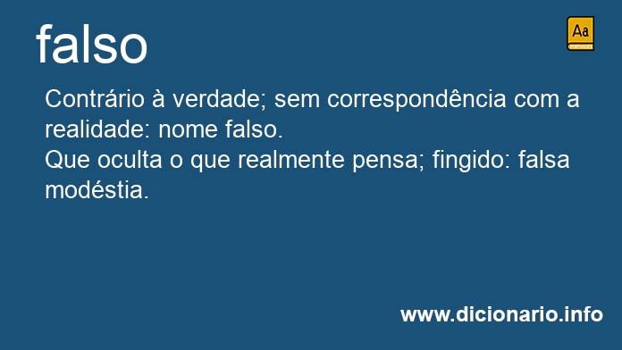 Significado de falsos