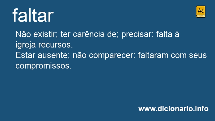 Significado de faltarei