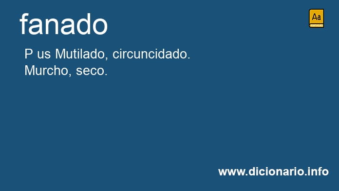 Significado de fanado
