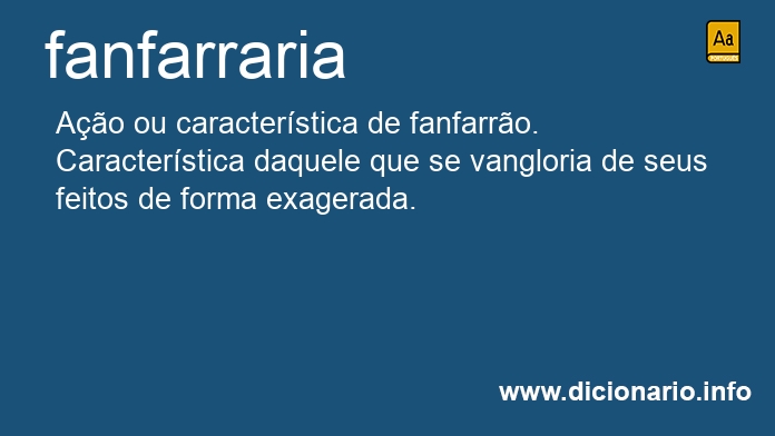 Significado de fanfarraria