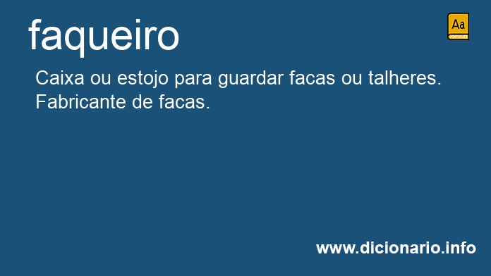 Significado de faqueira