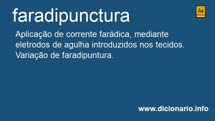 Significado de faradipunctura