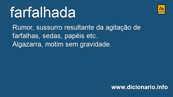 Significado de farfalhada