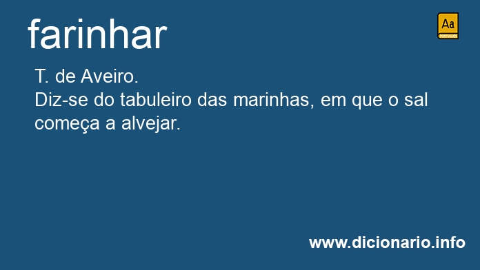 Significado de farinhar