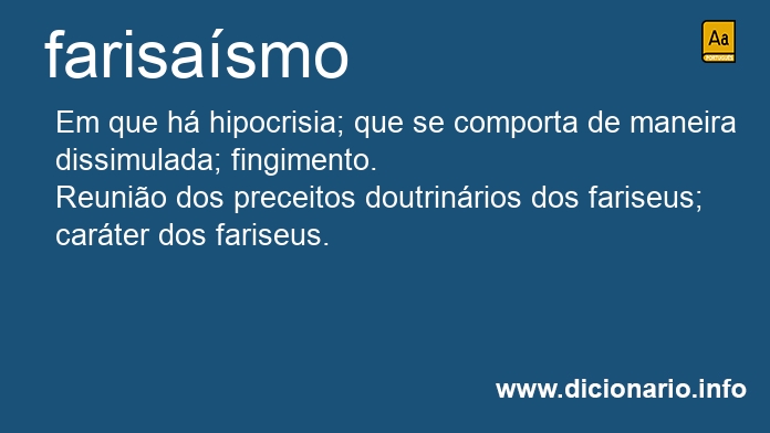 Significado de farisasmo