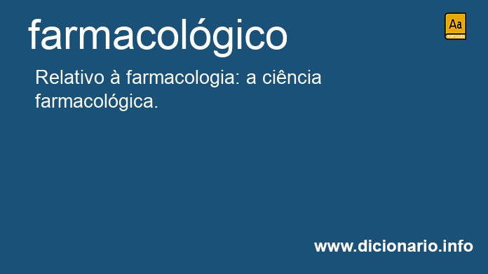 Significado de farmacolgico