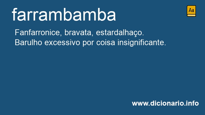 Significado de farrambamba