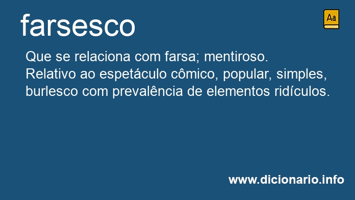 Significado de farsesca