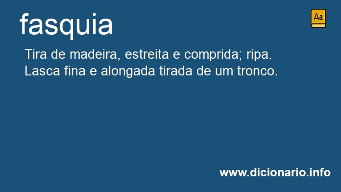 Significado de fasquia