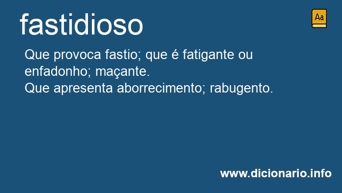 Significado de fastidiosa