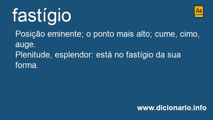 Significado de fastgia