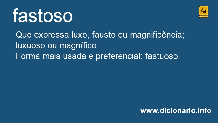 Significado de fastosa