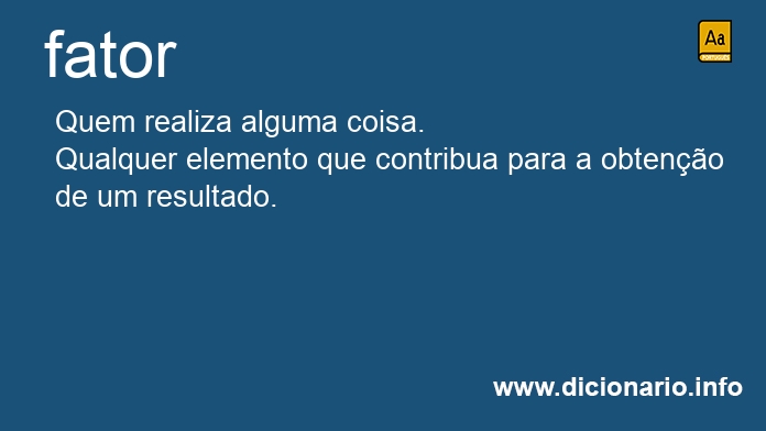 Significado de fator
