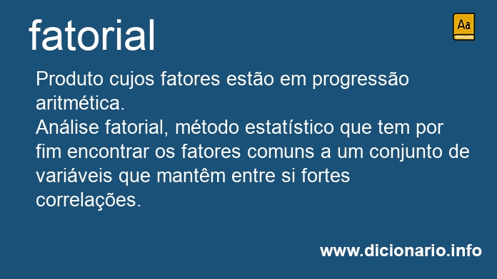 Significado de fatorial