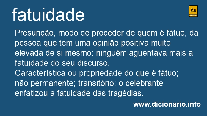 Significado de fatuidade