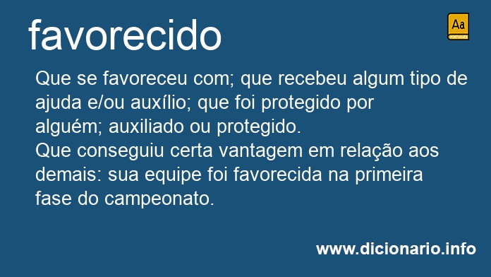 Significado de favorecida