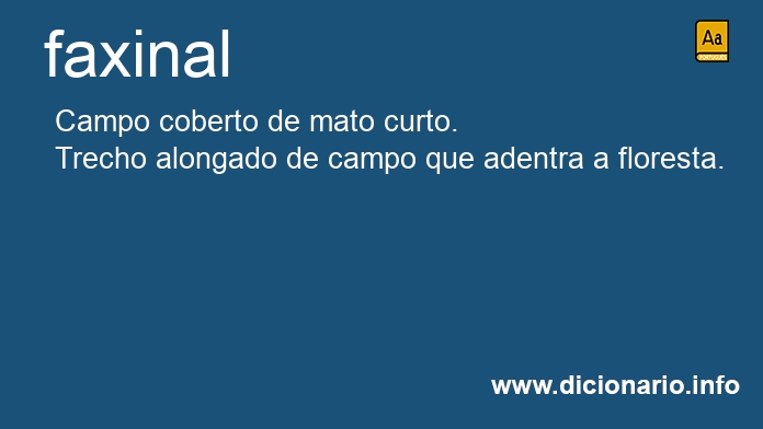 Significado de faxinal