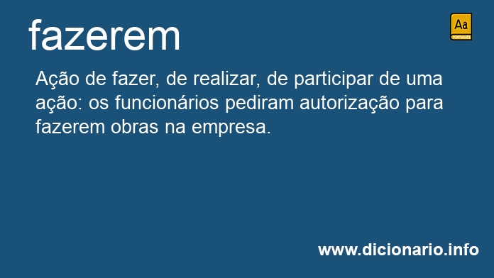 Significado de fazerem