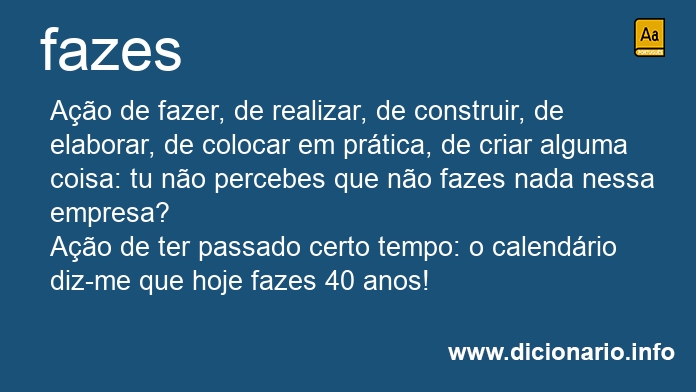 Significado de fazes