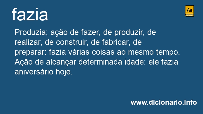 Significado de fazia